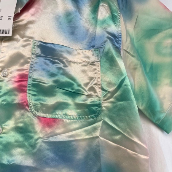 Urban Outfitters Tye Dye Short Sleeve Button Down Shirt Unisex Medium NEW - Picture 10 of 14